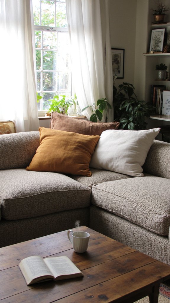 oversized cushions enhance comfort