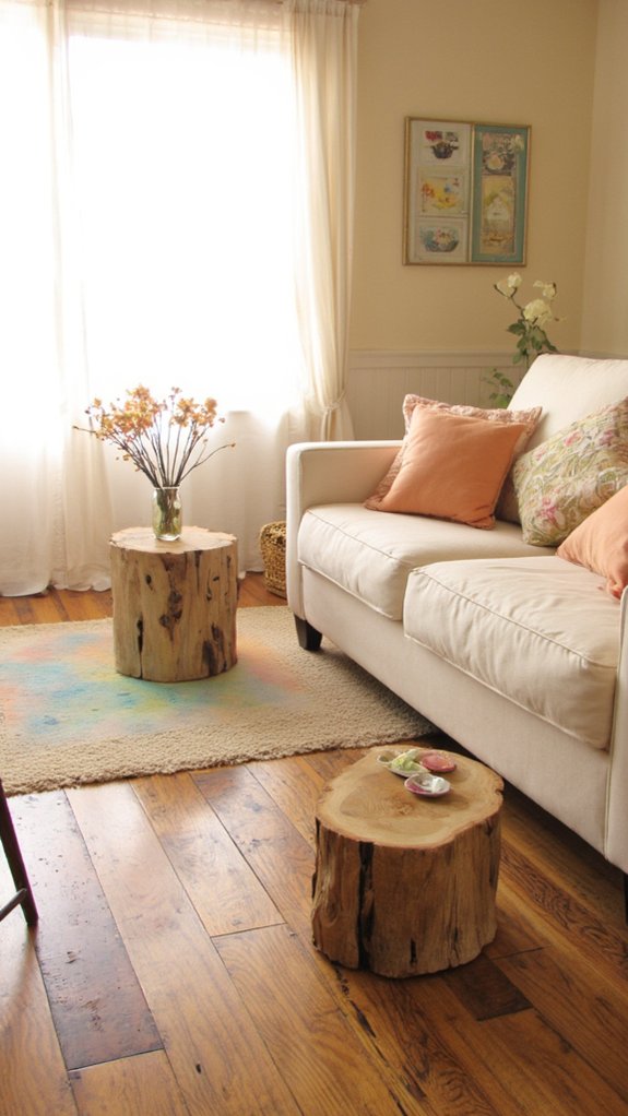 peach accents enhance comfort