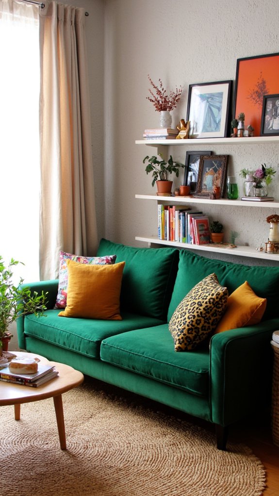personalize your green sofa