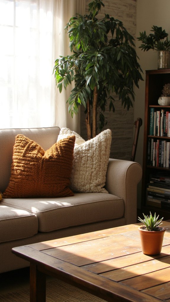 plants enhance living room