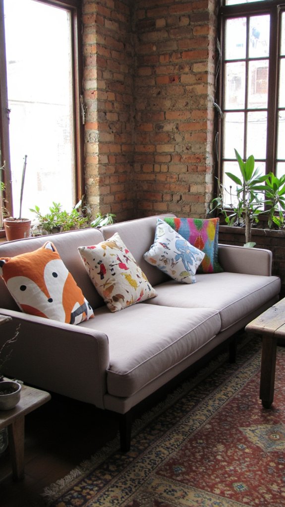 playful animal print pillows