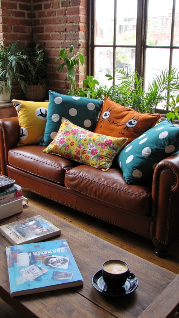playful sofa design accents