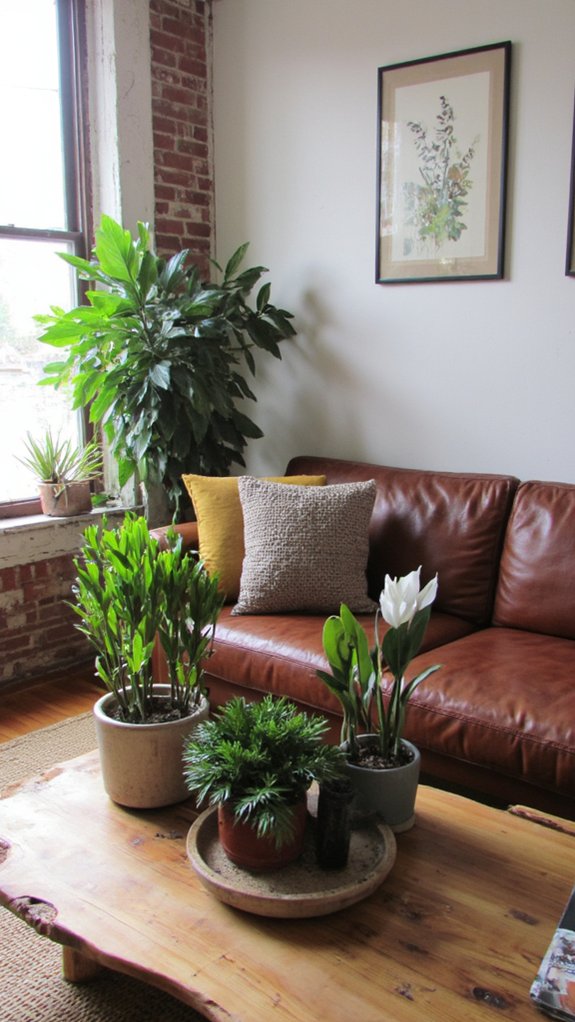 potted plants enhance decor