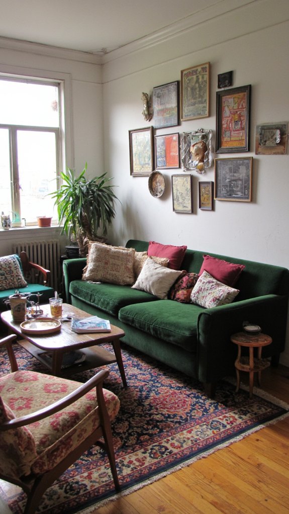 retro inspired vintage living room