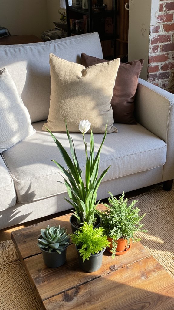 revitalizing coffee table greenery