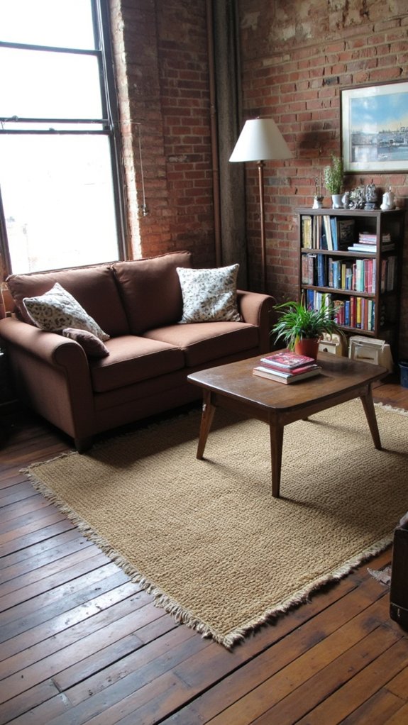 rug defining sofa space