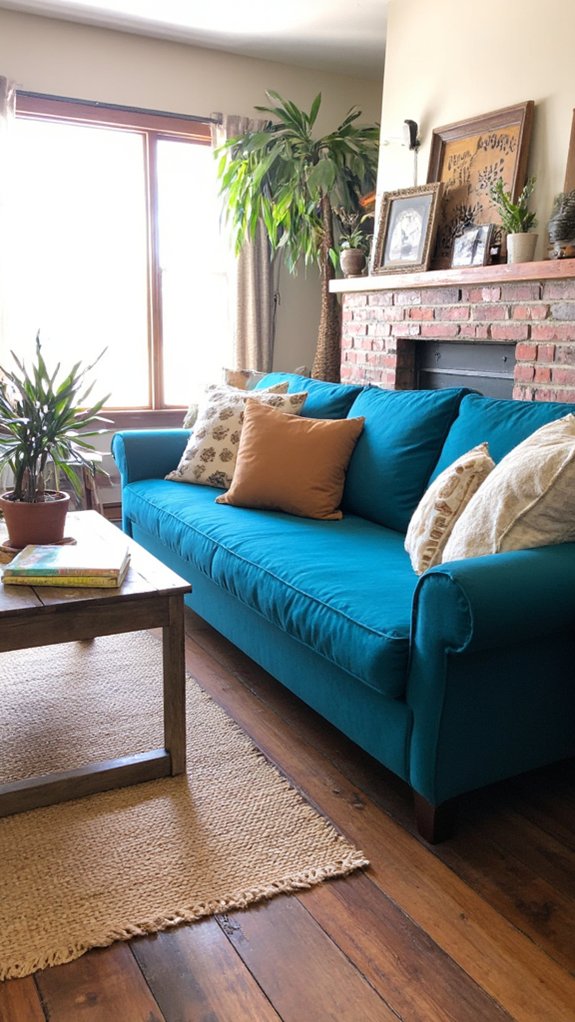 rustic charm meets vibrant contrast