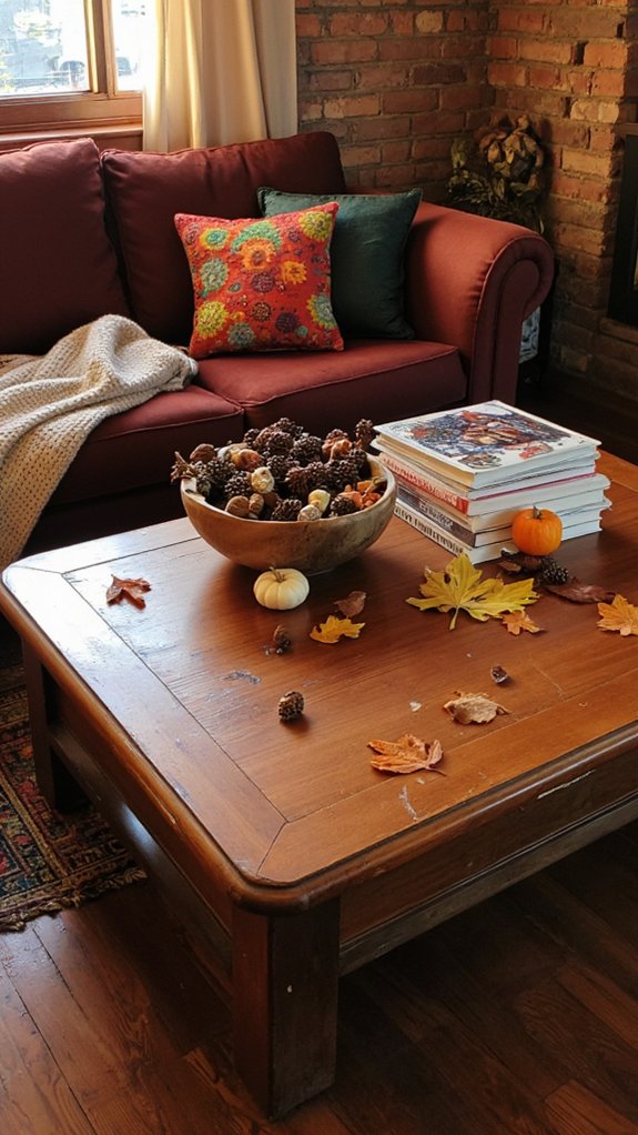 seasonal coffee table decor
