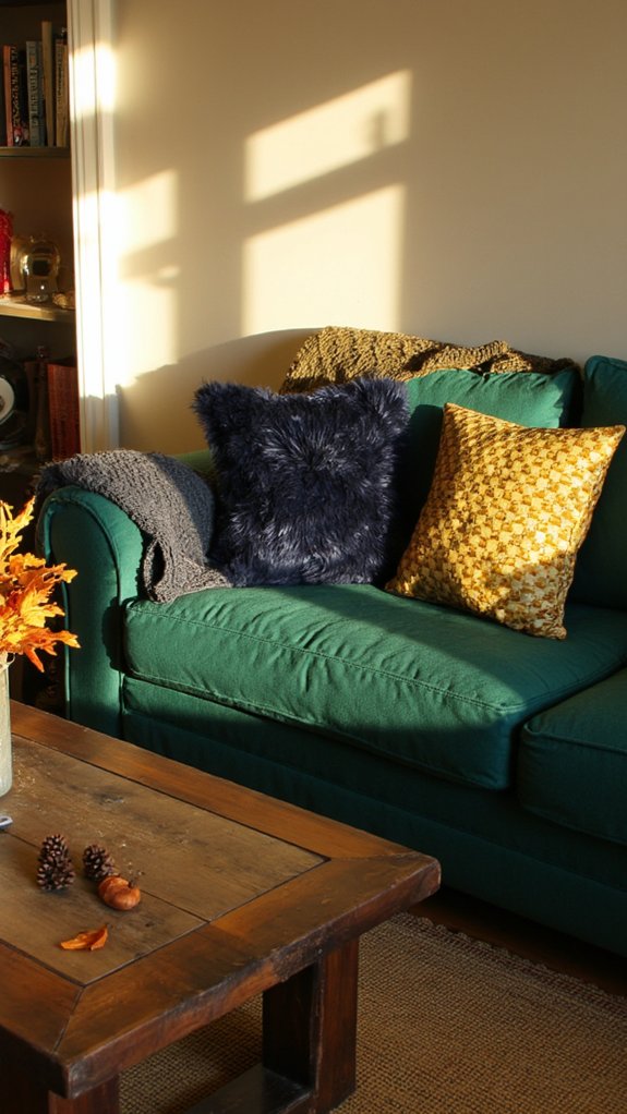 seasonal emerald green decor