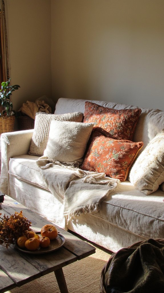 seasonal sofa cushion swaps