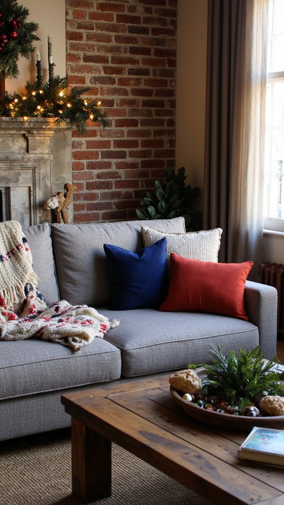 seasonal sofa decor accents