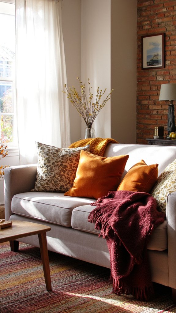 seasonal sofa decor transformation
