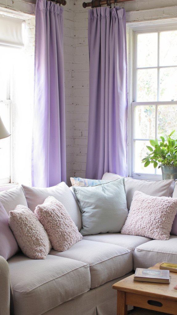 serene gray and lavender