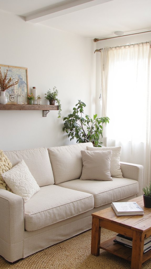 serene minimalist living space