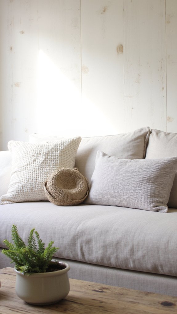 serene minimalist pillow arrangements