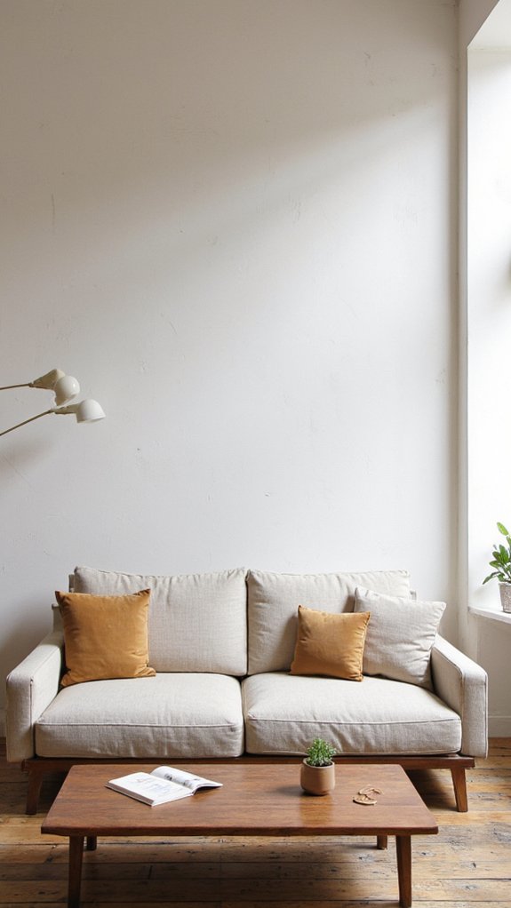 serene minimalist sofa arrangement