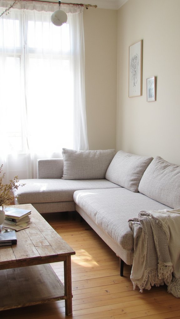 serene minimalist u shape sofa