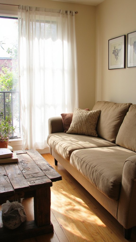 sheer curtains enhance natural light