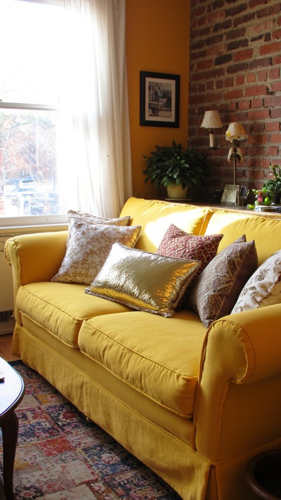 shimmering metallic decor accents