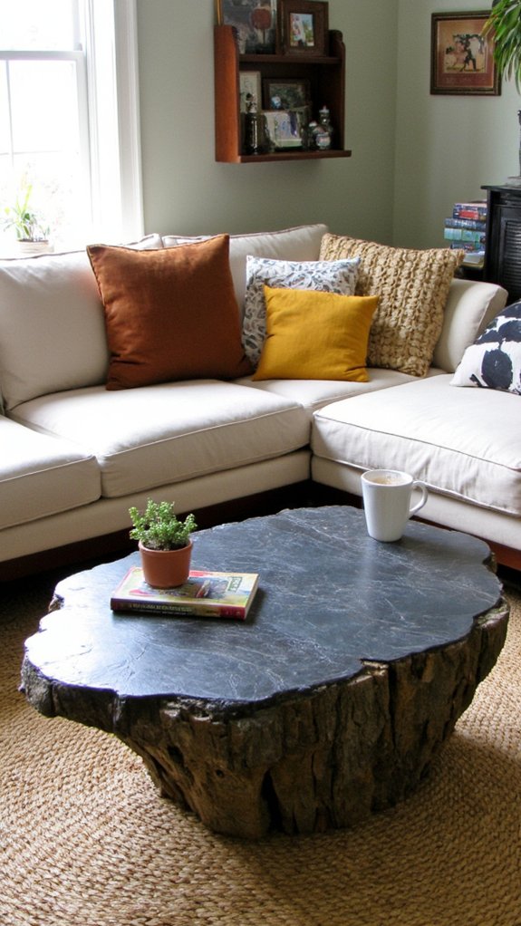 slate coffee table elegance