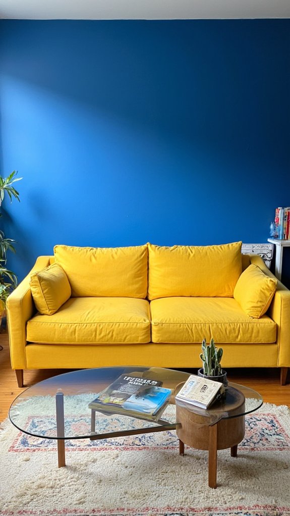 sleek furniture vibrant colors