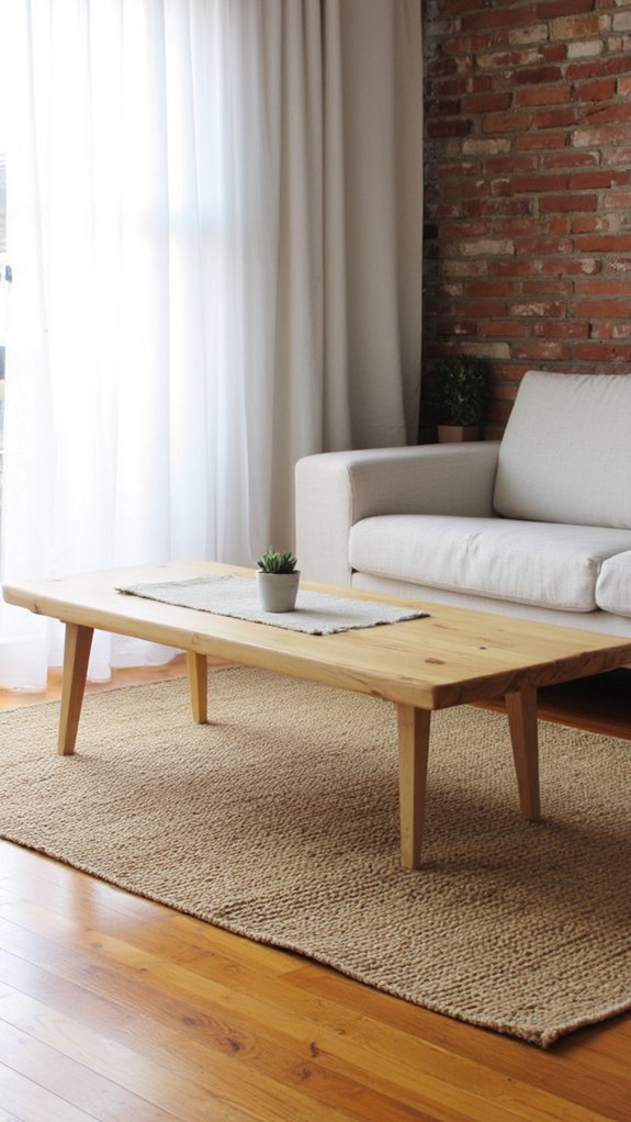 sleek minimalist coffee table