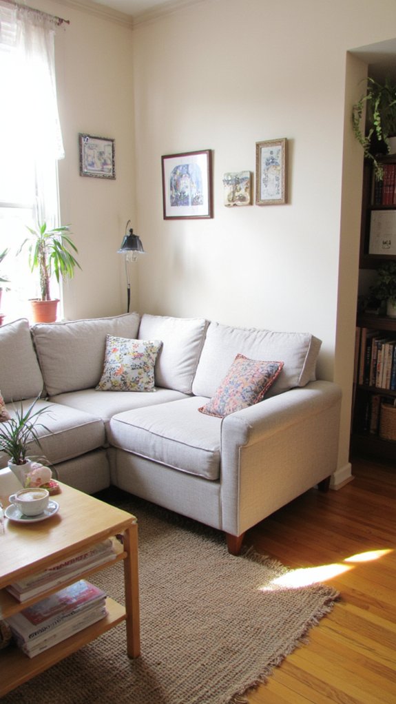 slim sectional sofa solution