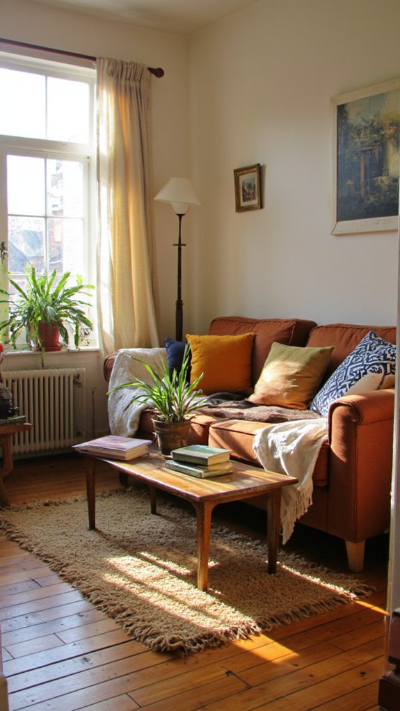 sofa table enhances functionality