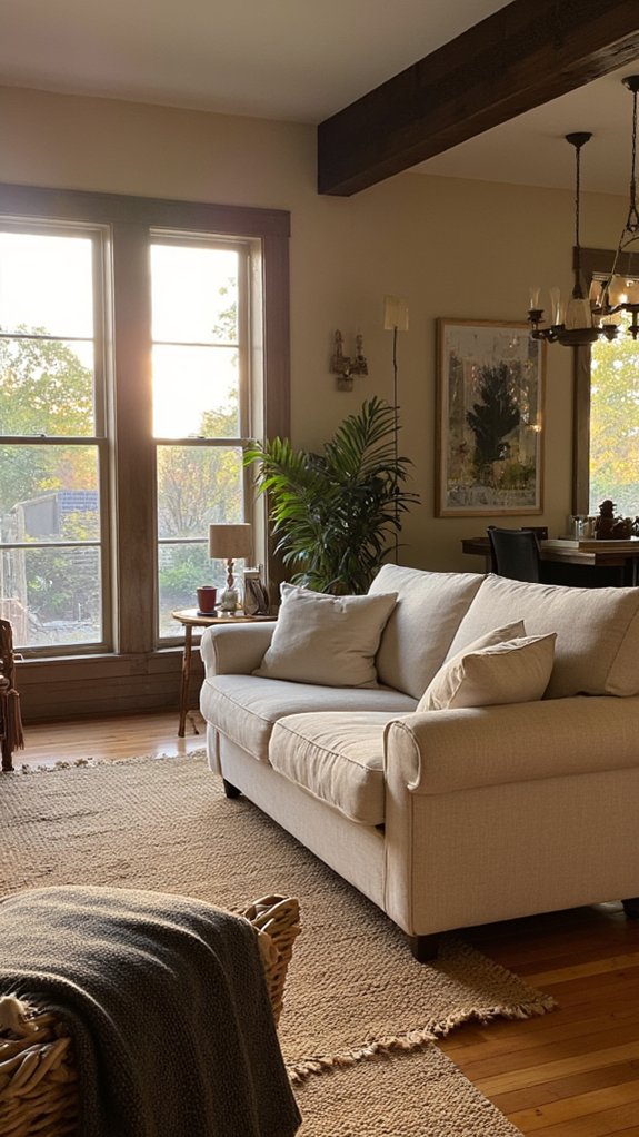 sofa table enhances functionality