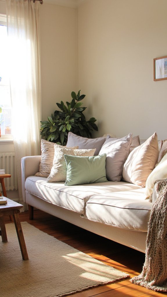 soft pastel fabric sofas