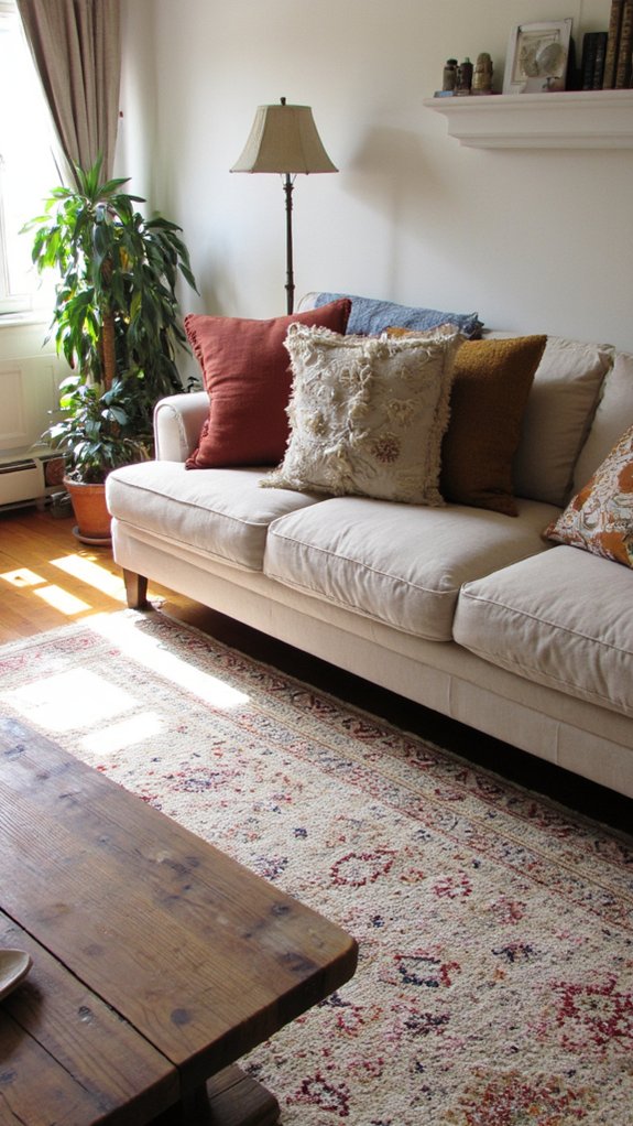 soft rug enhances comfort