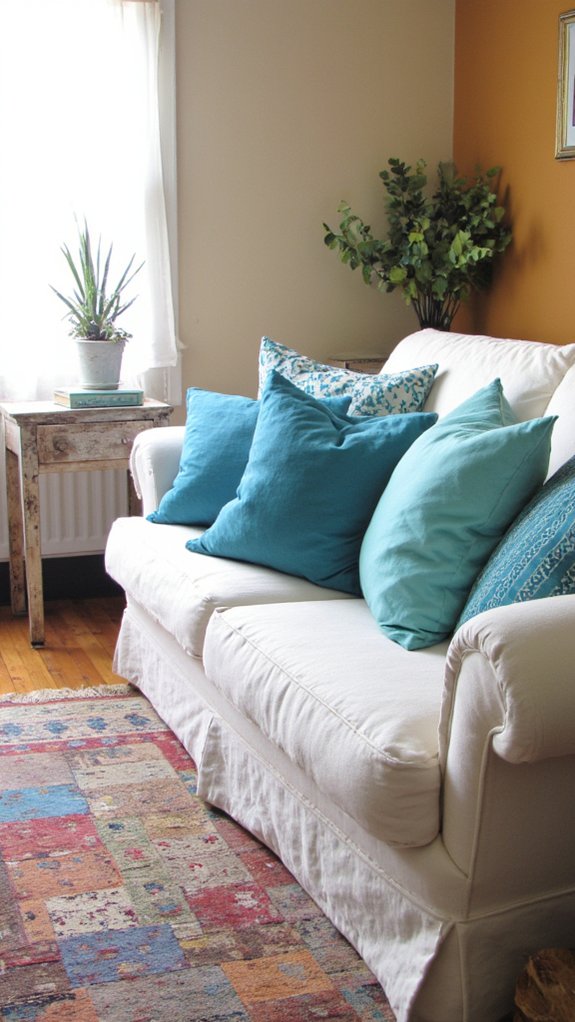 soothing aqua and teal