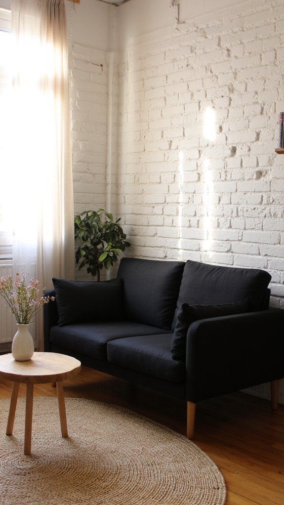 sophisticated minimalist black sofa