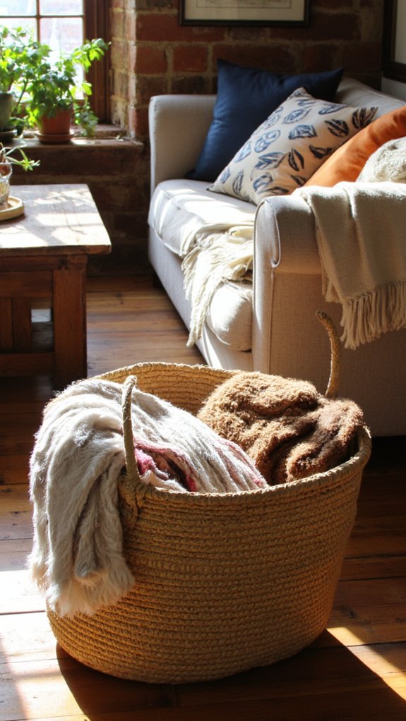 stylish blanket storage solution