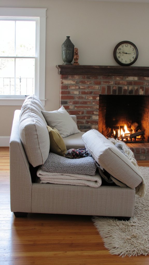stylish clutter free storage sofa