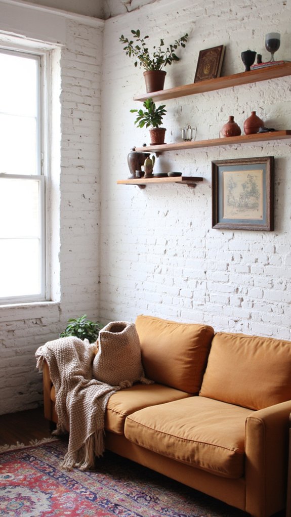 stylish floating shelf displays