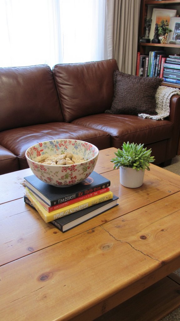 stylish layered book display