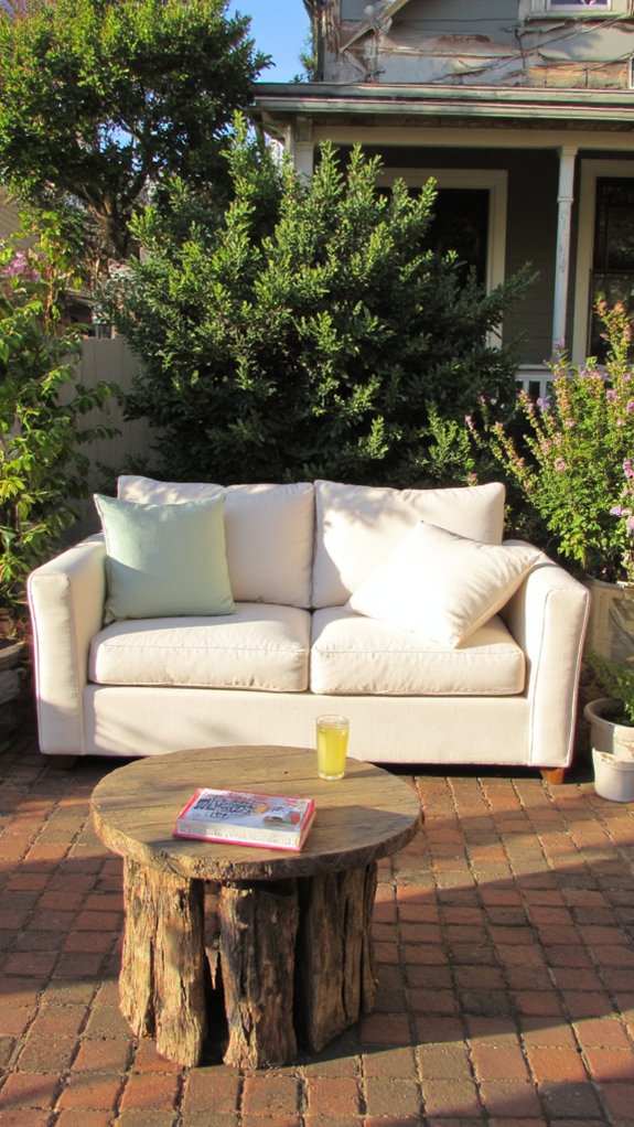 stylish outdoor linen sofas