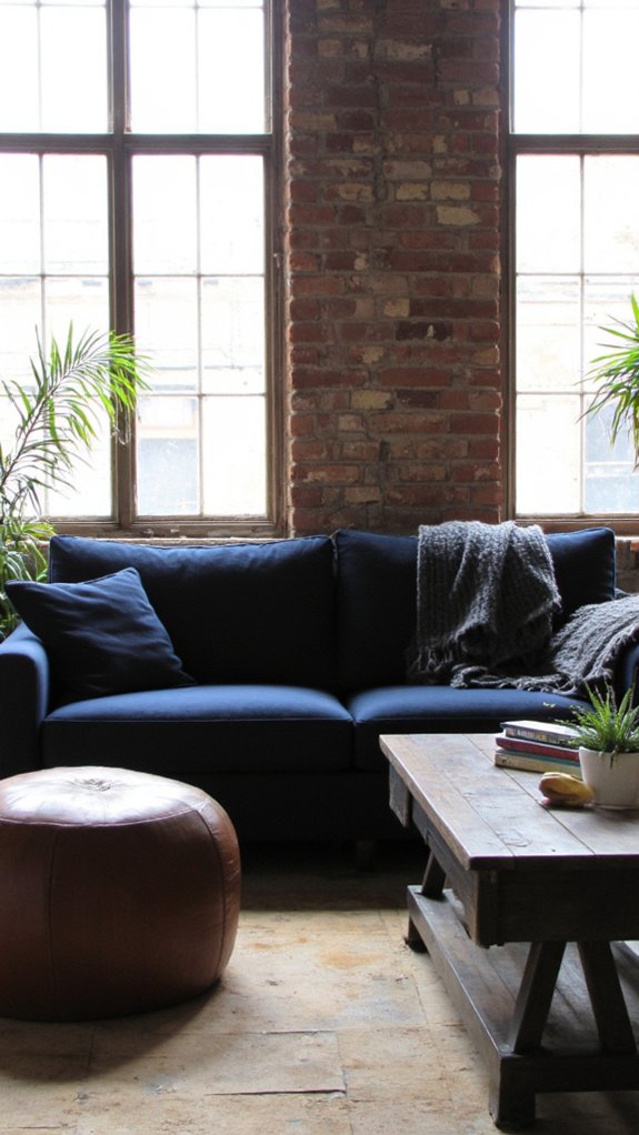 stylish seating with contrast