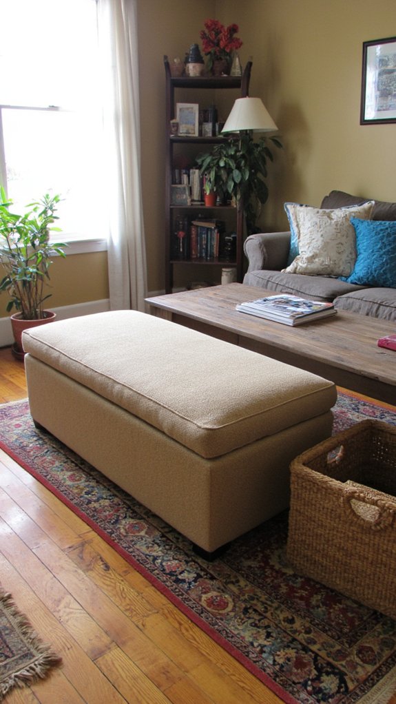 stylish storage ottoman solution