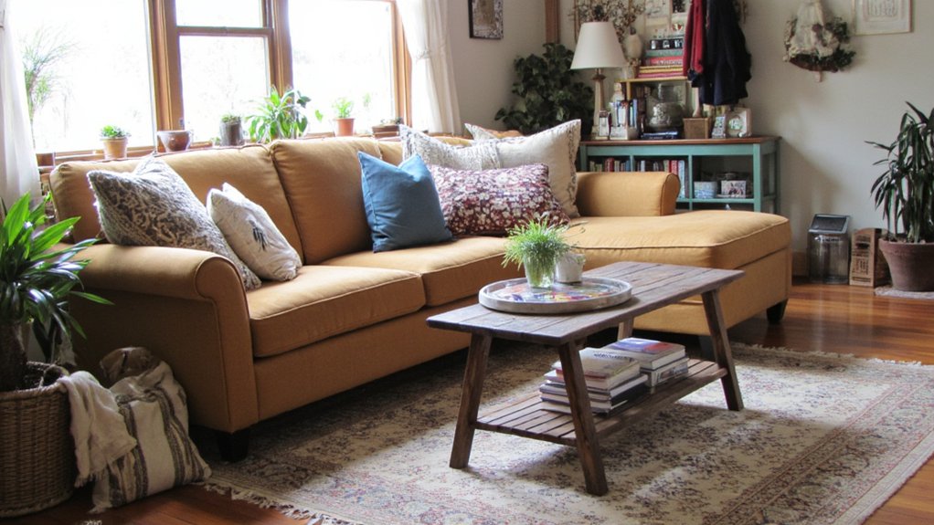 symmetrical sectional sofa pillows