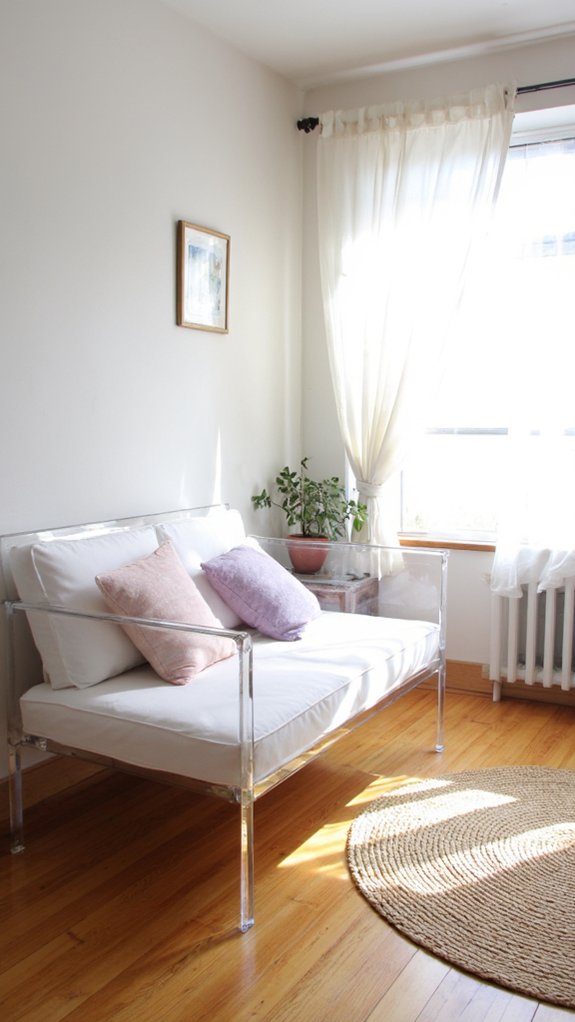 transparent sofas enhance space