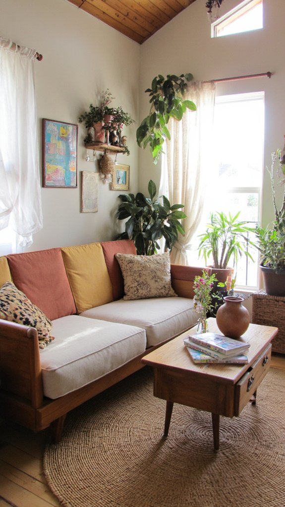 unique mixed wood sofa