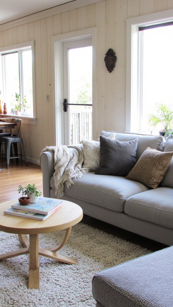 versatile grey sofa centerpiece