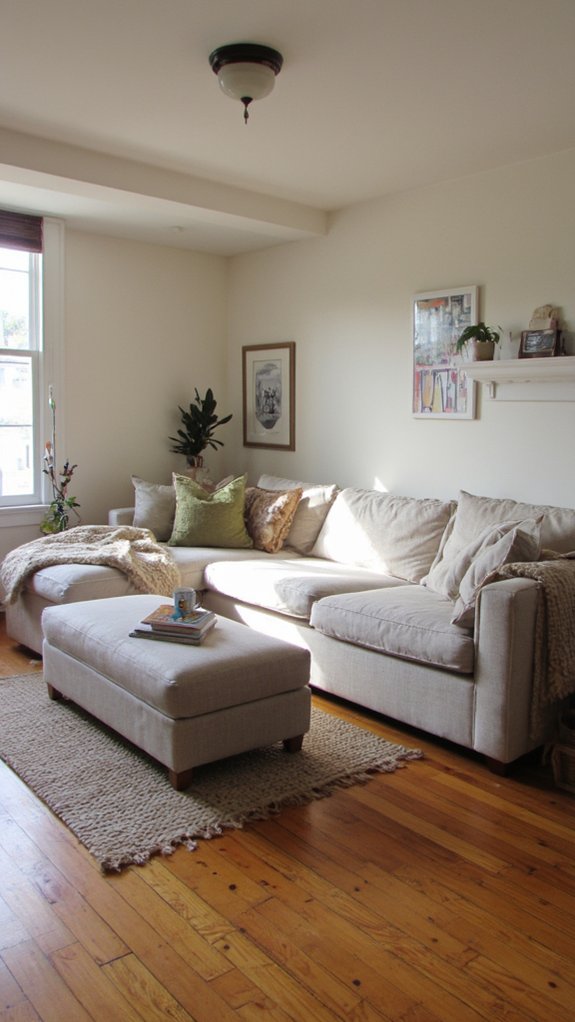 versatile sectional with ottoman