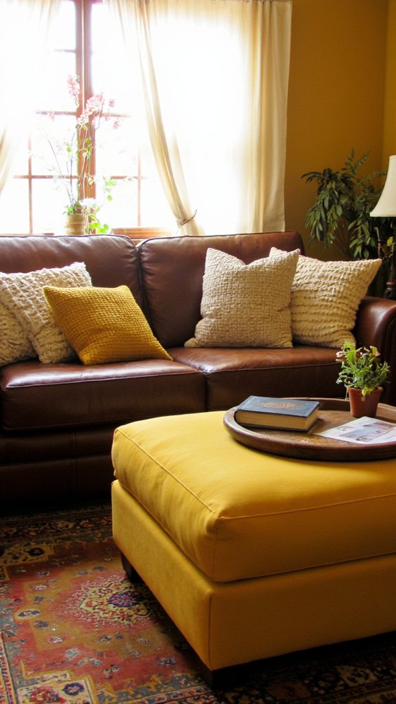 versatile yellow ottoman style