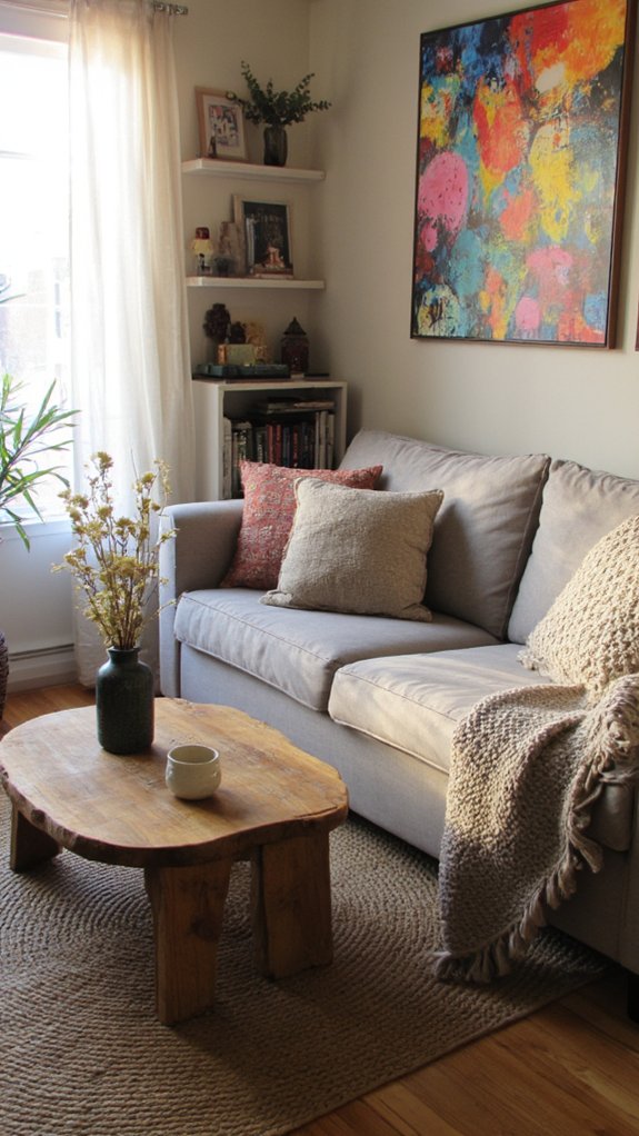 vibrant artwork enhances living space