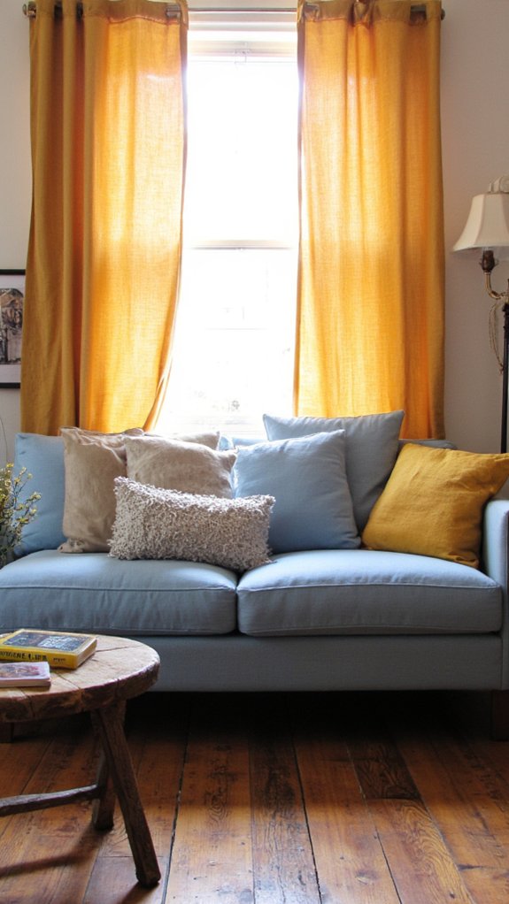 vibrant blue and yellow