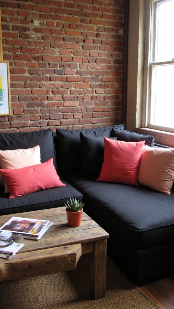 vibrant coral and peach