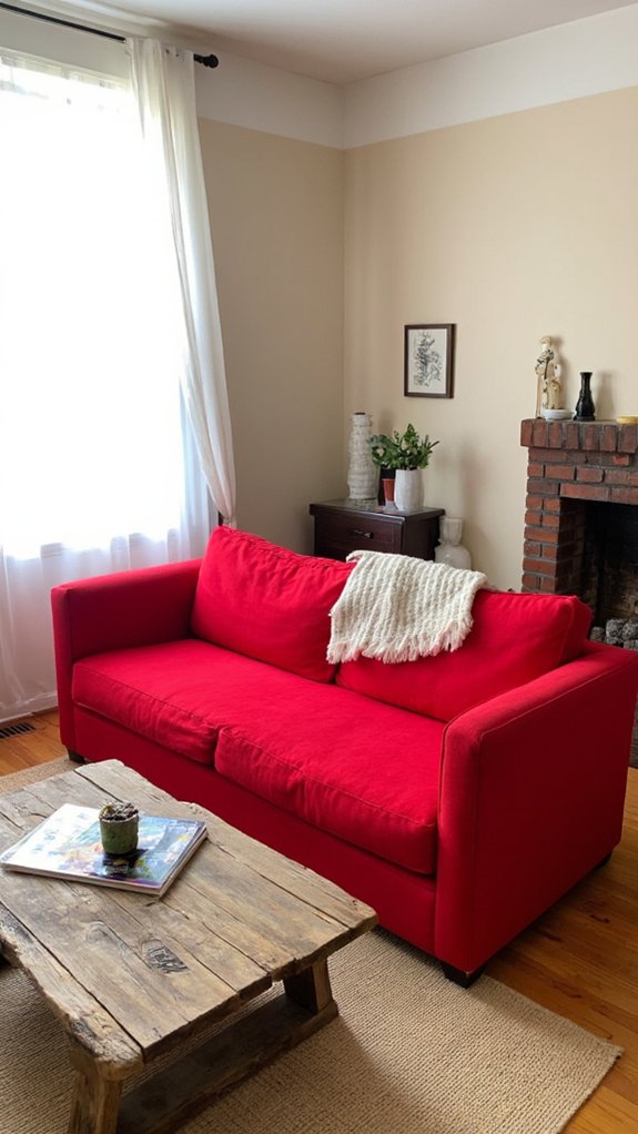 vibrant focal point sofa